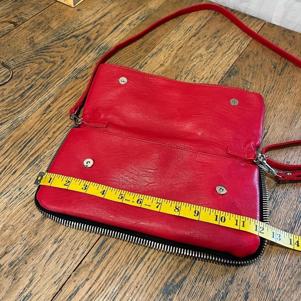 POUR QUOI? • Sac bandoulière pliable rouge - Picture 9 of 10